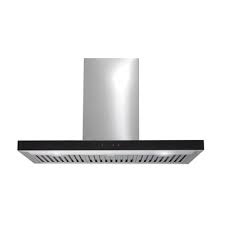 EUROMAID 900mm SLIMLINE CANOPY RANGEHOOD BLK GLA