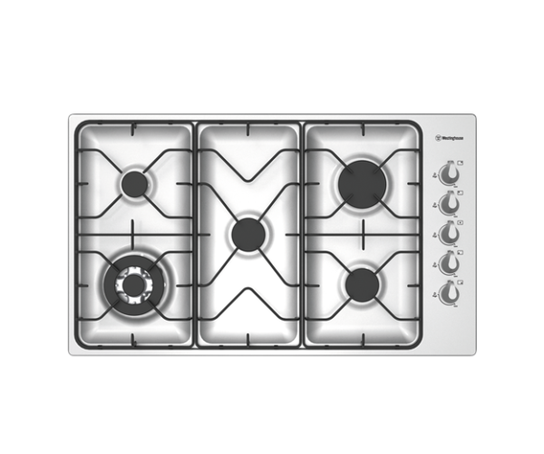 WESTINGHOUSE 900mm GAS COOKTOP + SIDE CONTROLS