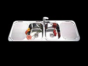 ACL 1380x480mm 2 Bowl 2 drain inset sink 1TH