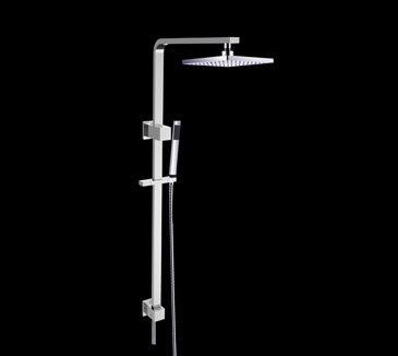 Square hand+Overhead m/function shower combo