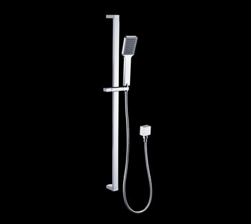 Square shower sliding rail set chrome
