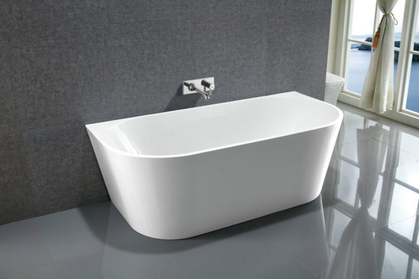 Modern National Le Rond acrylic back/wall bath tub 1500x800mm