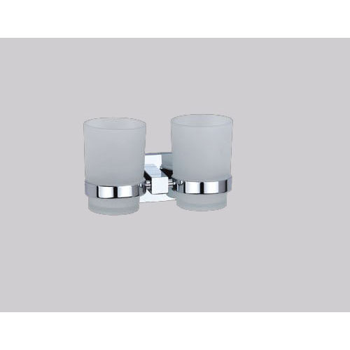 Double toothbrush holder chrome
