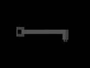Square 400mm Shower wall arm matt black