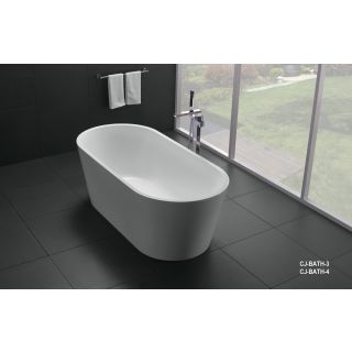 Ceejay 1700mm oval freestanding bath white