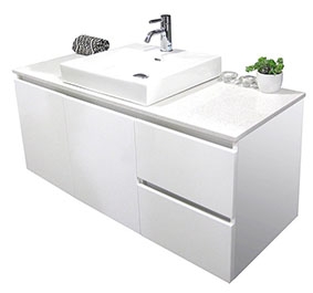 Parclane 1200 wall hung vanity stone top