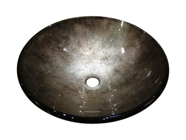 Blaze round glass counter top basin