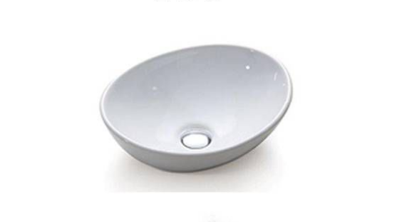Egg oval ceramic counter top basin