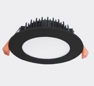 Downlight rnd 110mm LED 13W BLK 3000K