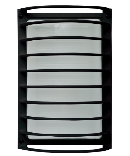 W.Light EXT 180x265mm Domed Grill Black