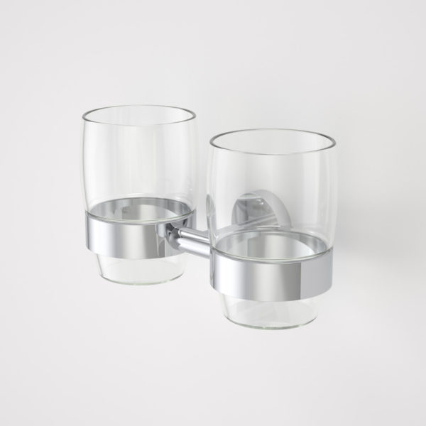 Caroma Cosmo double tumbler holder