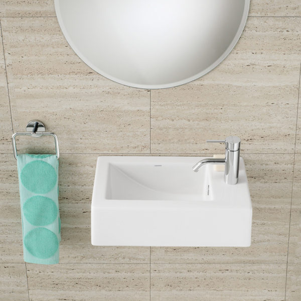 Caroma Liano hand 460x280mm Wall basin 1Th white