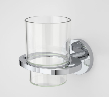 Caroma Liano toothbrush holder & glass tumbler