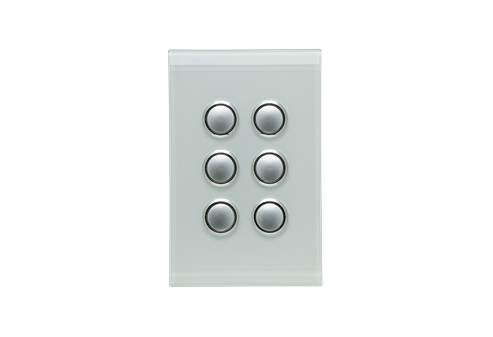 Clipsal Saturn switch 6gang PB LED Ocean mist