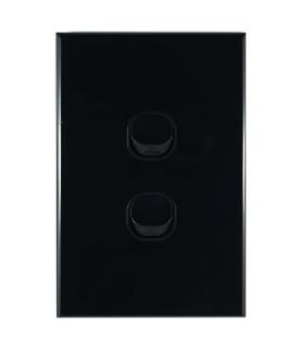 Black light switch GEO 10A 2gang V
