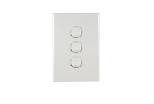 Light switch GEO 10A 3gang V white