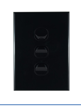 Black light switch GEO 3gang 10A V