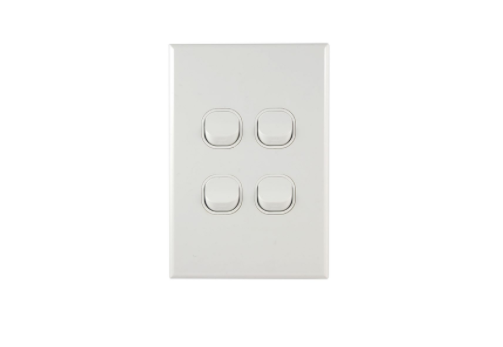 Light switch GEO 10A 4gang V white