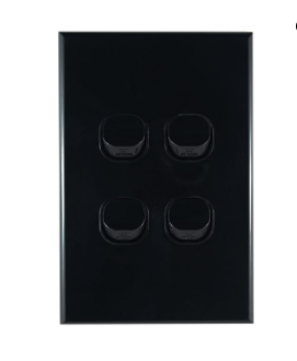 Black light switch GEO 4gang 10A V