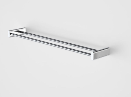 Caroma Track double towel rail chrome