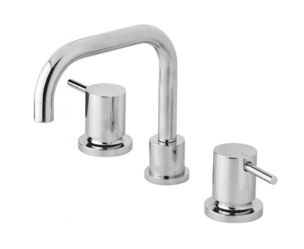 Vivid pin lever basin set swivel square line outlet chrome