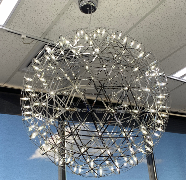Pendant Ball LED Silver 900mm