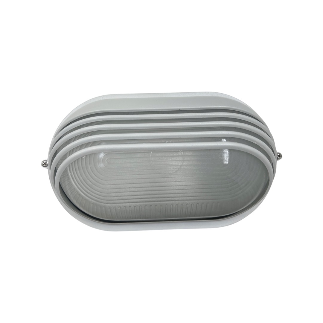 BUNKER Exterior Wall Light Oval Large Louvre White